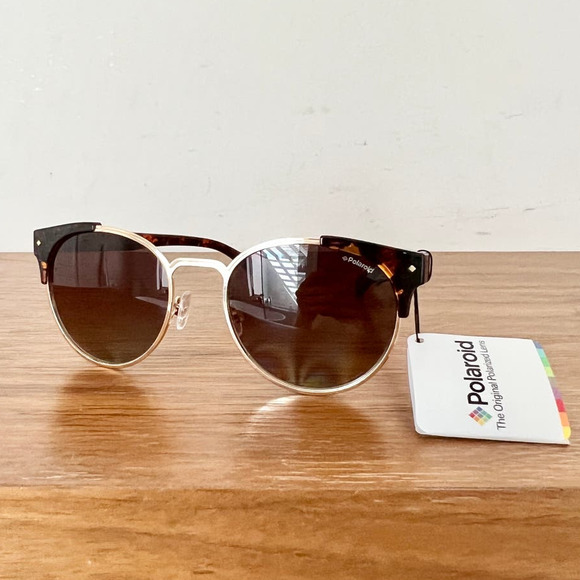 NWT Polaroid Full Rim Cat Eye Sunglasses Brown Unisex PLD 6038/S/X - Picture 3 of 8
